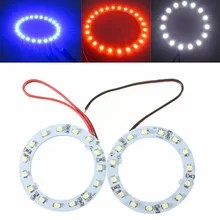 1 piece hot sale car-styling 60mm Angel Eyes LED HeadLight Ring Light Bulb Decorative Lamp 3 Colors for Car Auto Motorcycle