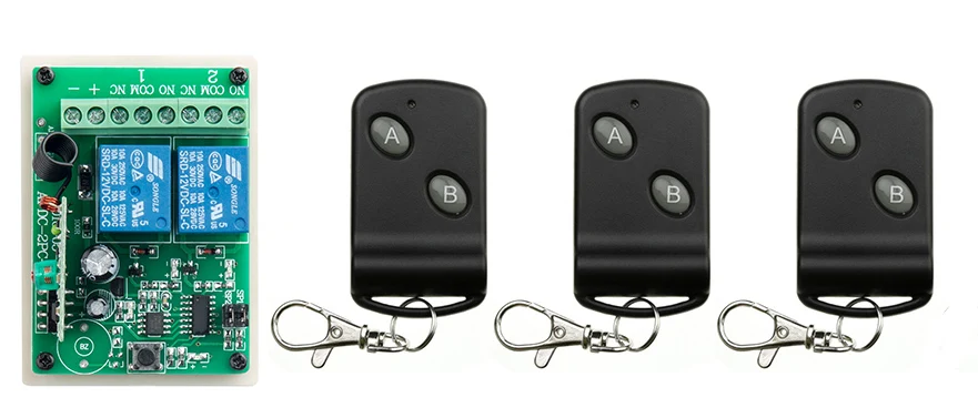 Remote Control Switch DC 12V 2 CH Lighting Switches Remote ...