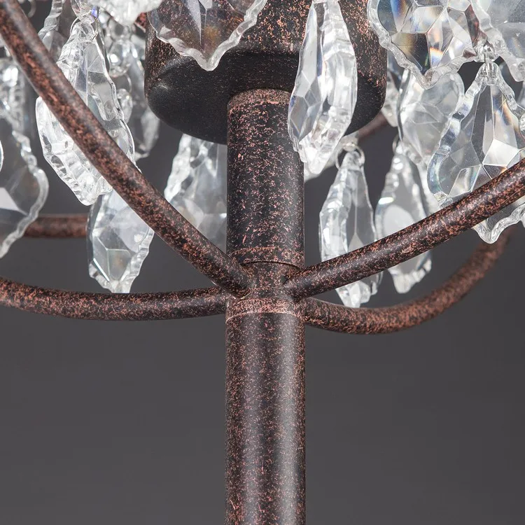 Современный Кованое железо хрустальный, круглый ретро дизайнерский Rh Лофт промышленный стиль торшер стоячая лампа
