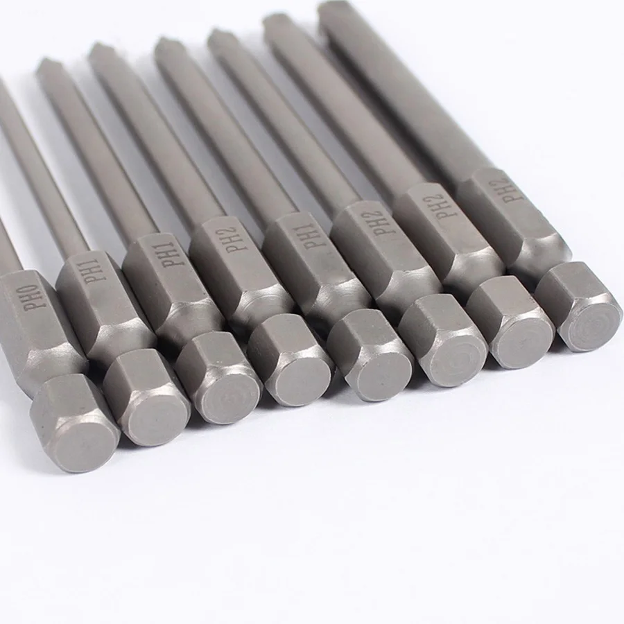 8pcs 75mm Long Hex For Cross Head Screwdriver Bits screwdriver
