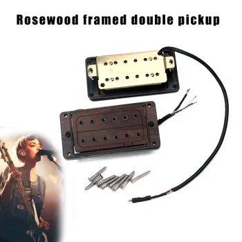 

2 Pcs Rose Wood Electric Guitar Humbucker Pickup Portable with Screws Accessories C55K Sale