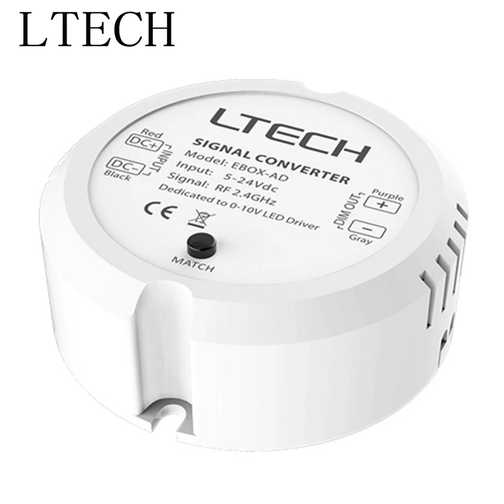 

Xnbada LTECH EBOX-AD 10V PWM Dimmer Wireless Module DC5~24V Input 0-10V Output RF 2.4GHz
