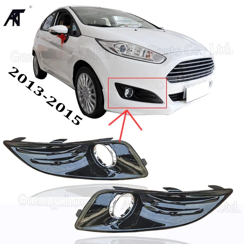 Темно-зеленый Правая и левая противотуманная фара световая рамка для Ford Fiesta 2013- рамка противотуманной лампы Противотуманные фары - Цвет: Темно-зеленый