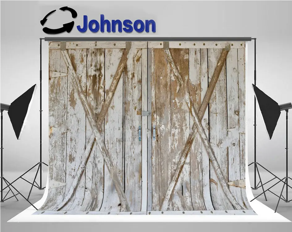 white barn wood door panels rustic vintage backdrops High quality Computer print wall photography backgrounds | Электроника
