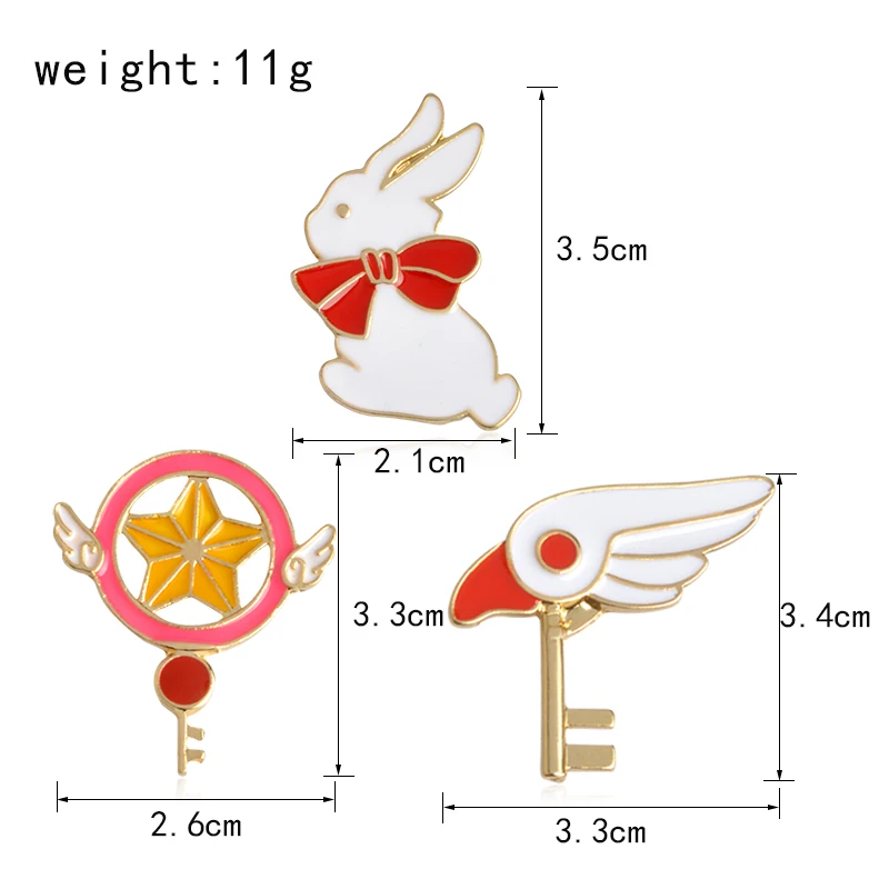 Кепка tor Sakura Clow Card Wings Star Stick птица кролик брошь на воротник рубашка корсаж куртка