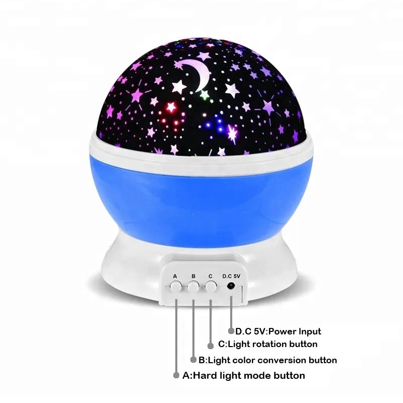  LED Star Master Sky Starry Lamp Auto Rotating Projector Night Light With USB Port bedroomlight lamp - 33036579513