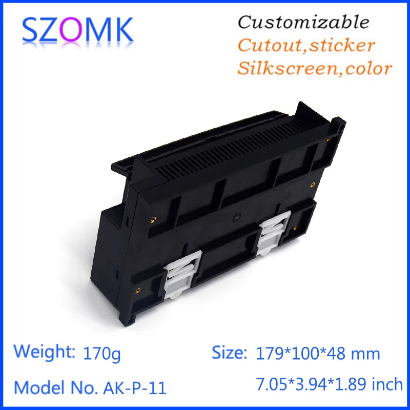 

1 piece plastic diy electronic shell case abs control enclosure plastic housing project enclosure din rail box 179*100*48mm