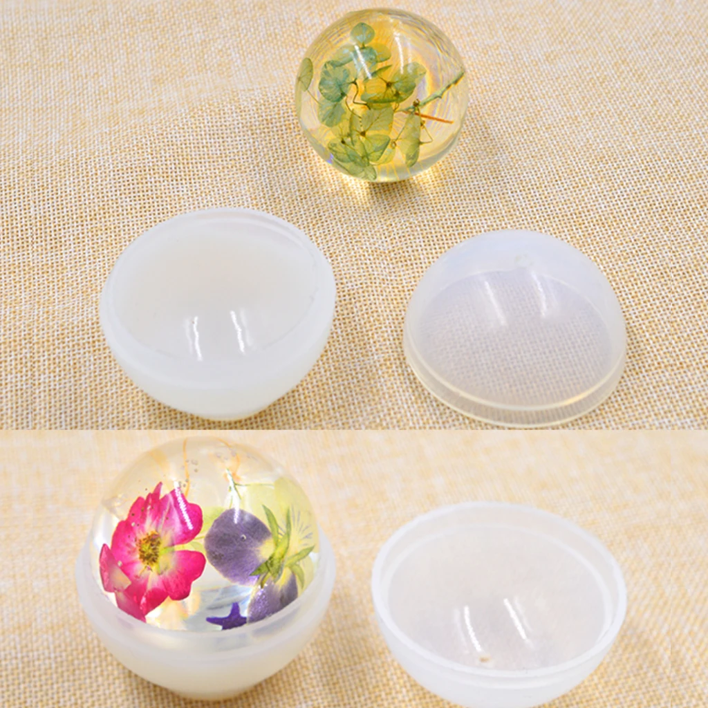DIY Silicone Sphere Ball Mold Resin Epoxy Casting Mold Jewelry Making Tool Mould