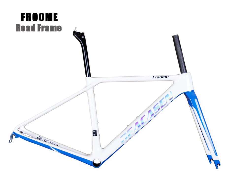 Sale Wholesale Customized OEM Headset+Frame+Fork+Clamp+Seatpost Road Bike Frame BB86  DI2 lightest carbon road bike frame Bicycle 9