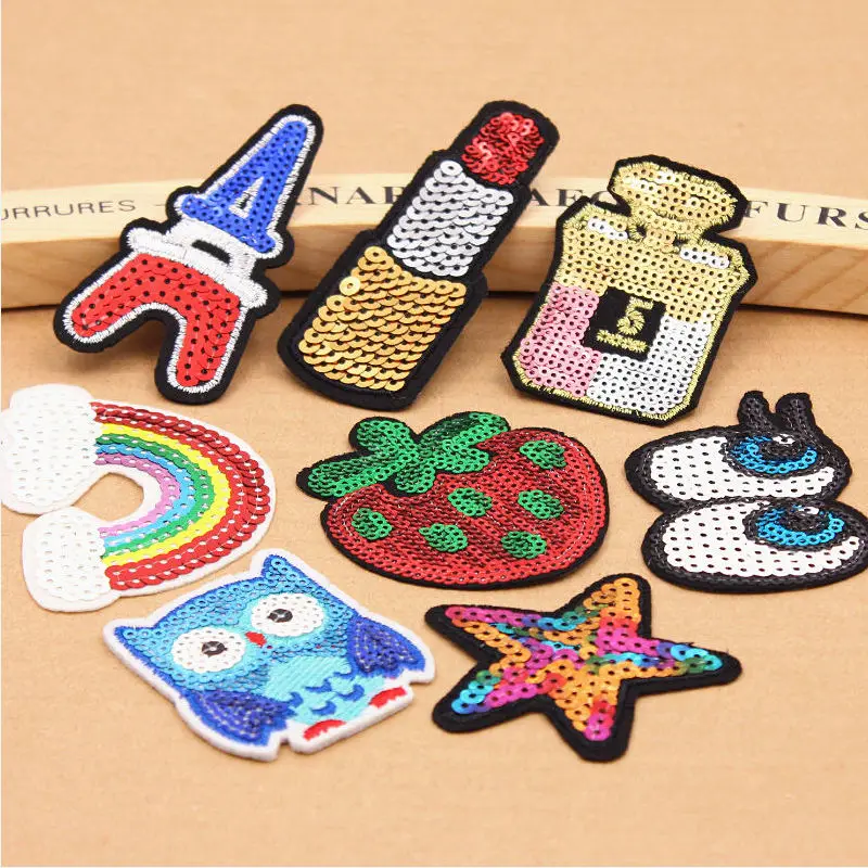 

2pcs 26 Kind of optional lipstick lip patch hot melt adhesive applique embroidery patches stripes DIY clothing patch Badges