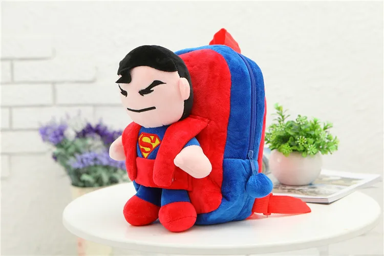 Новинка Ironman Superman Spiderman Batman кукла плюшевый школьный рюкзак Mochila 3D Мстители плюшевые рюкзаки