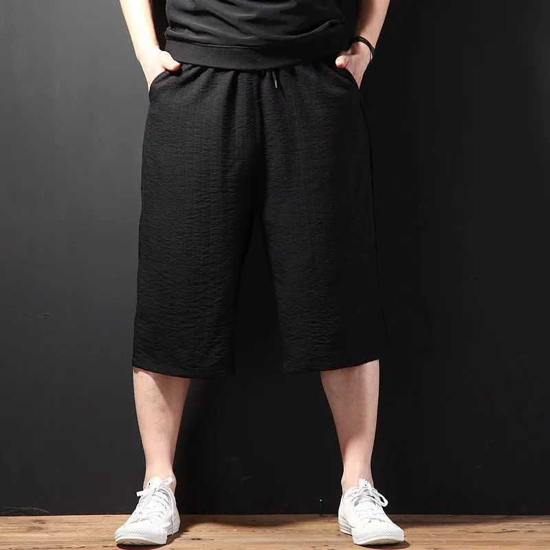 2019 Summer Casual Shorts Male Casual Loose Solid Black Shorts Men Mid ...