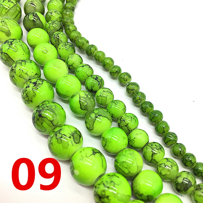 Стеклянные бусины разделители светло зеленого цвета 4 /6 /8 /10 мм|charm beads|spacer charmsdiy jewelry making |