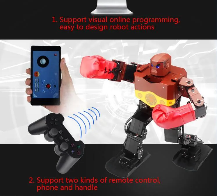 В разобранном виде Tyson 16 гуманоид dof робот рама конкурс танец робот с боксерской перчаткой капот для DIY