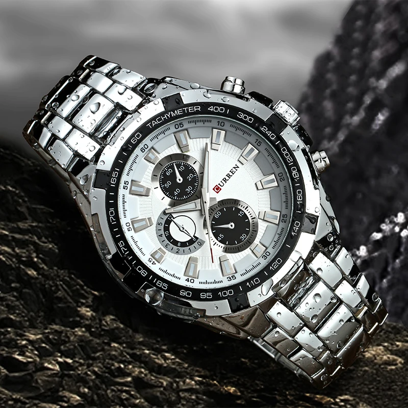 CURREN men Watches Top Brand Luxury Men Military Wrist Watches Full Steel Men Sports Quartz-Watch Waterproof Relogio Masculino CURREN men Watches Top Brand Luxury Men Military Wrist Watches Full Steel Men Sports Quartz-Watch Waterproof Relogio Masculino