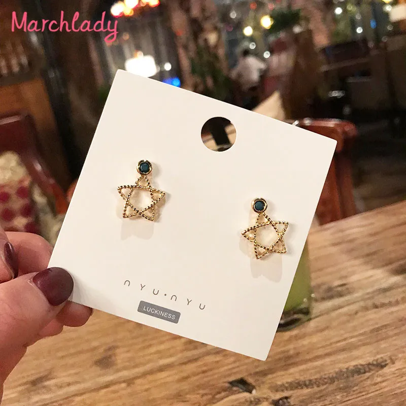 

Fashion Drop Earrings For Women Gold Color Zinc Alloy Star Pendant Elegant Dangle Earring Brinco Acrylic Round Charms Pendientes