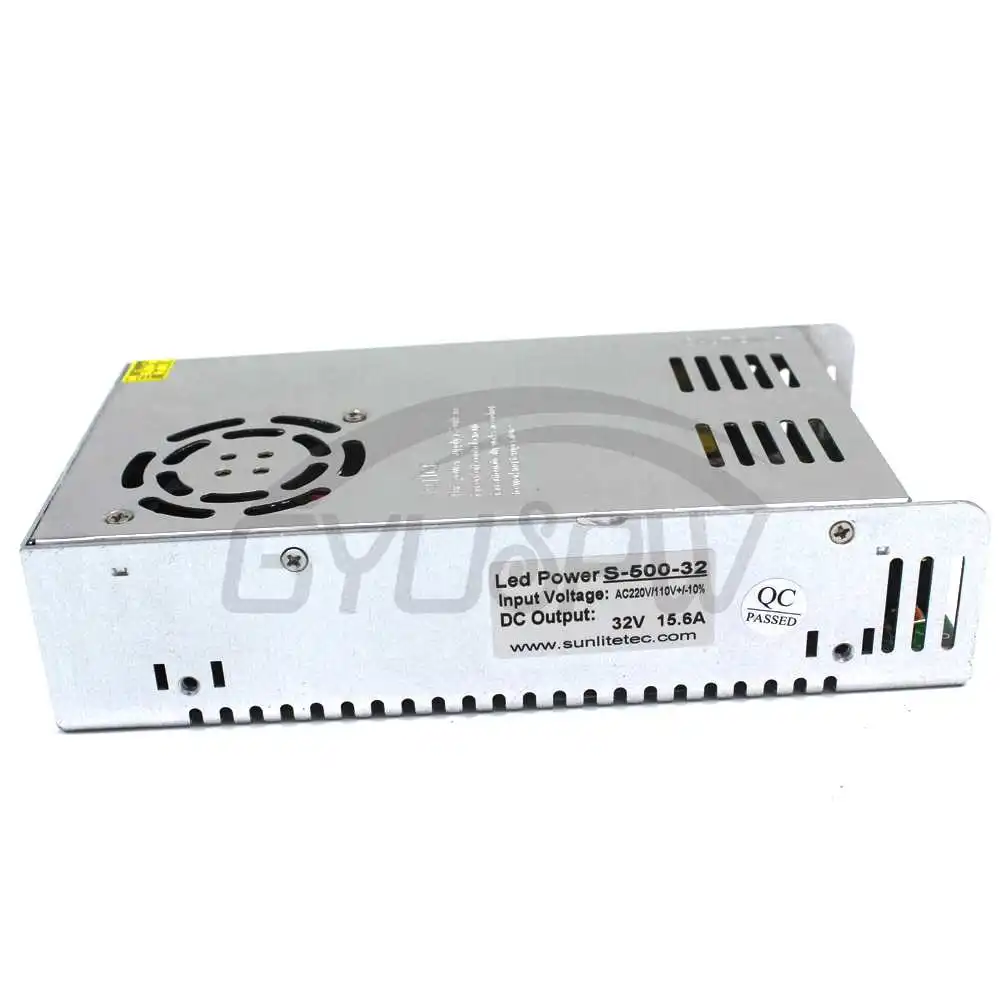 Одиночный выход импульсный источник питания 32V 15.6A 500W Трансформатор 110V 220V AC DC DC32V