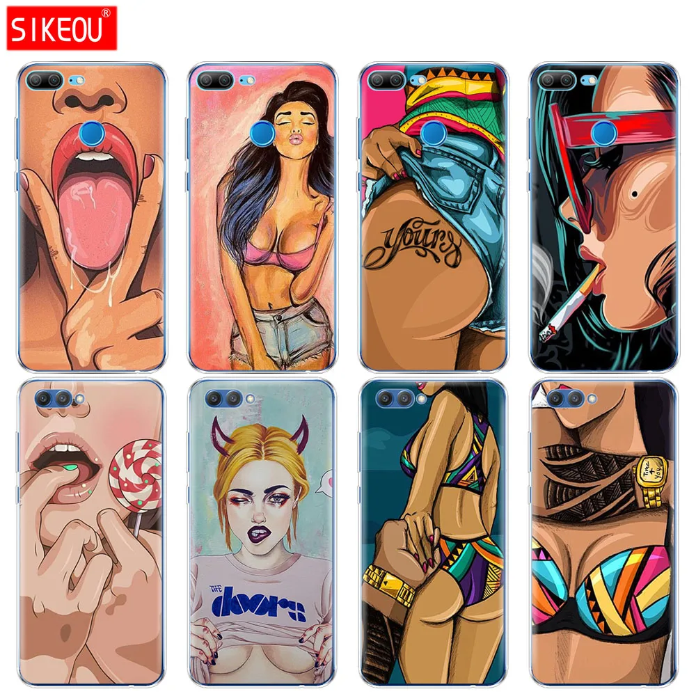 

Silicone Cover phone Case for Huawei Honor 10 V10 3c 4C 5c 5x 4A 6A 6C pro 6X 7X 6 7 8 9 LITE hot flirt sexy girl