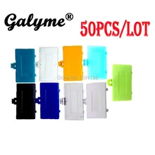 50 шт./партия, Новое поступление, многоцветная, пригодная для GameBoyGB Pocket GBP, новая пластиковая крышка батарейного отсека, замена крышки батарейного отсека
