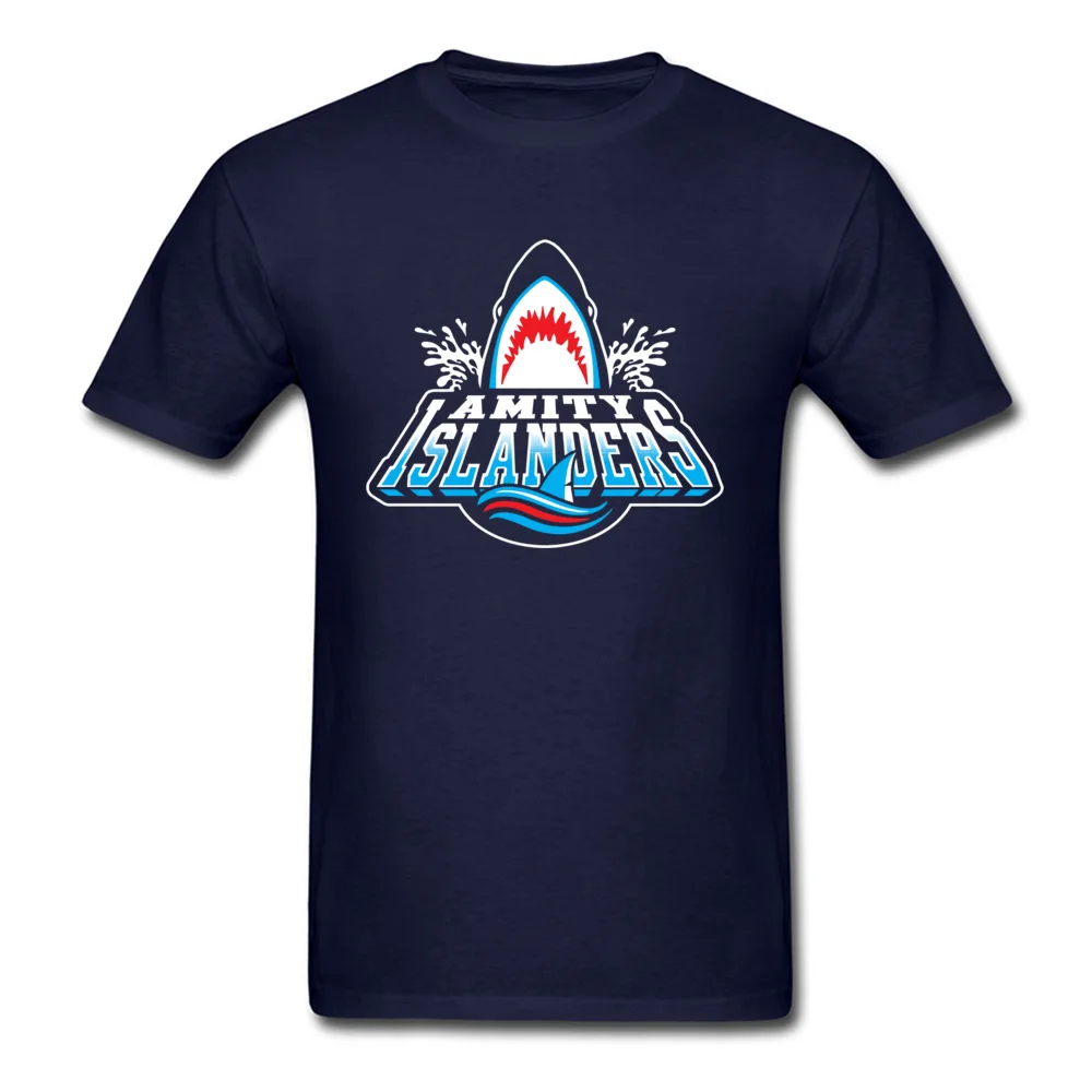 Oversized amity islanders 7023 Gift T-Shirt Crew Neck Cotton Fabric Mens Tops T Shirt Short Sleeve Tee Shirts Thanksgiving Day amity islanders 7023 navy