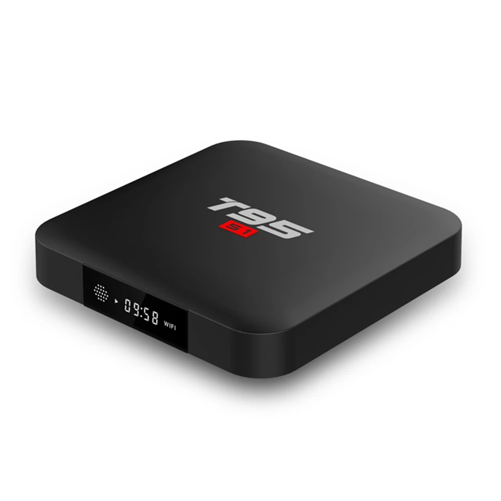 T95 S1 Amlogic S905W четырехъядерный 2G/16G Android 7 1 TV Box WiFi медиаплеер с MX3 L подсветкой Air