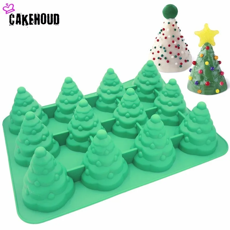 

CAKEHOUD 3D Christmas Tree Fondant Cake Bread Decorating Sugarcraft Silicone Pop Soap Mold Mould DIY Tools