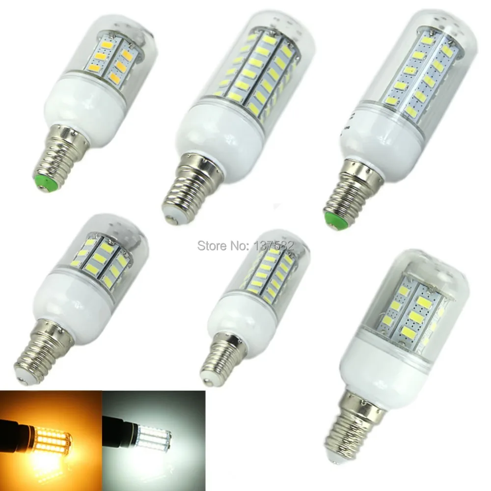 

E14 SMD5730 LED Corn Lamps 24Led 36Led 48Led 56Led LED Bulb Light AC220V/AC110V Wall Downlight Pendant High Bright 1Pcs/Lot