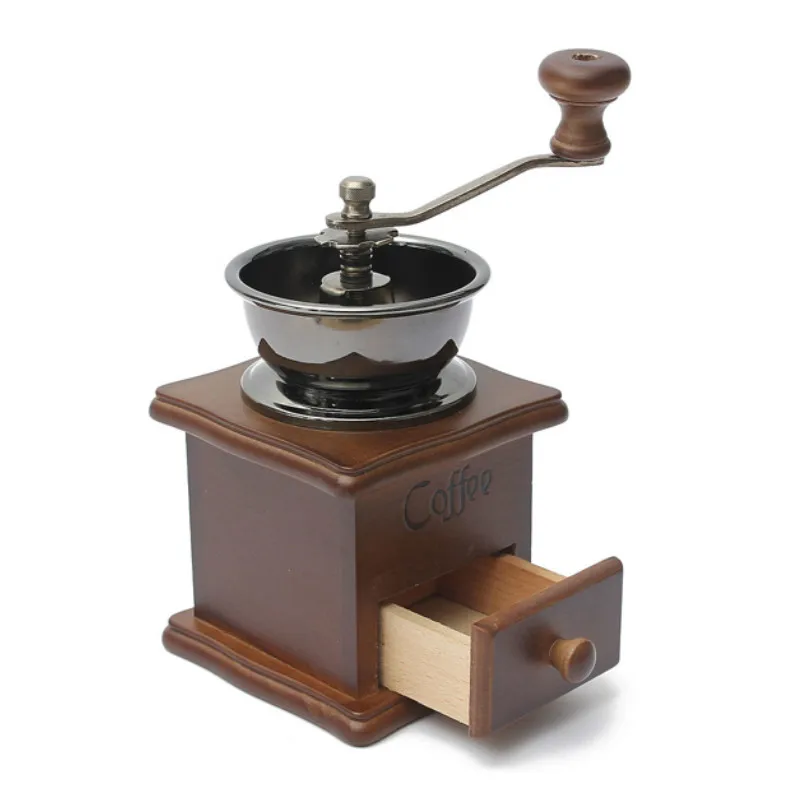 

Coffee Grinder Machine Moledor Grinding Coffee Mill Manual Molinillo De Cafe Antique Hand Bean Grinder Wood machine