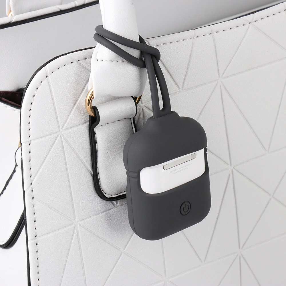 Противоударный силиконовый чехол для Apple AirPods с шейным ремешком наушники Bluetooth
