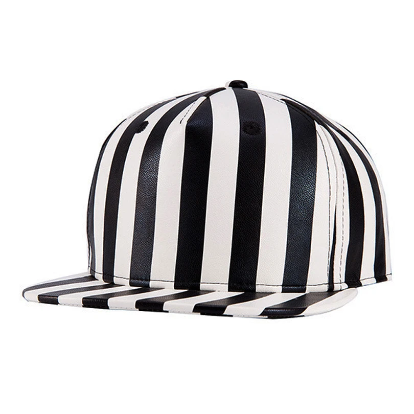 

PU leather snapback caps hip hop dance bone masculino flat-brimmed baseball cap 524