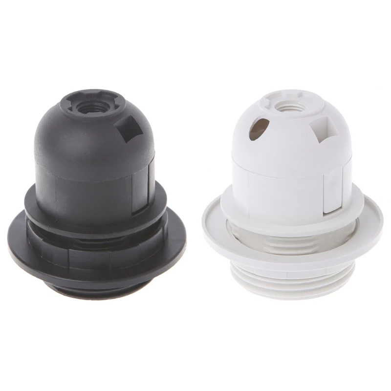 E27 Lamp Bulb Holder Edison Screw Cap Socket White/Black Pendant