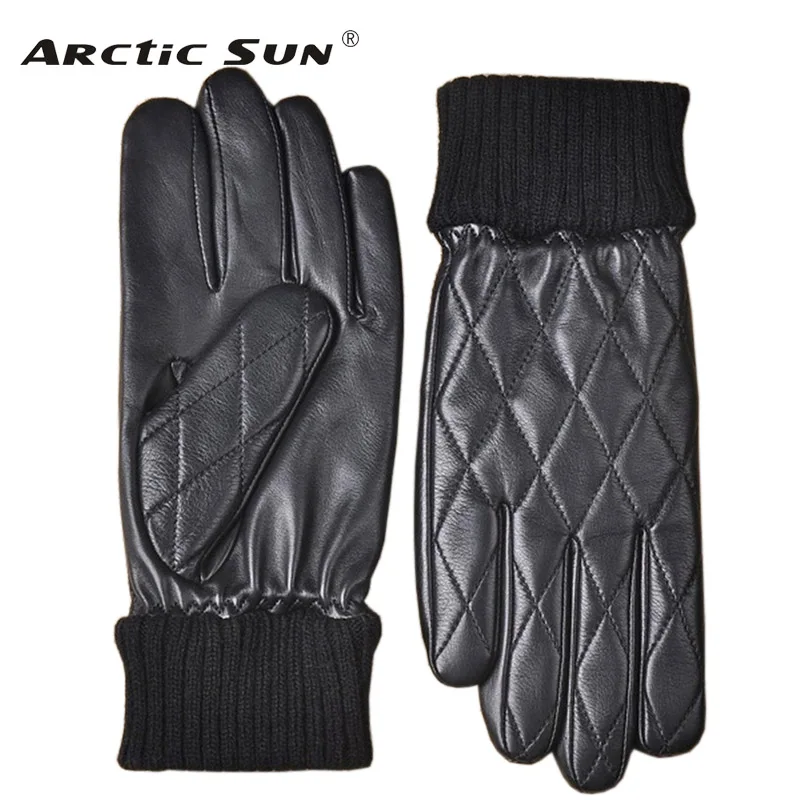 Men Genuine Leather Gloves Fashion Male Sheepskin Gloves Autumn Winter Plus Thermal Velvet Driving Gloves M032NC Men Genuine Leather Gloves Fashion Male Sheepskin Gloves Autumn Winter Plus Thermal Velvet Driving Gloves M032NC