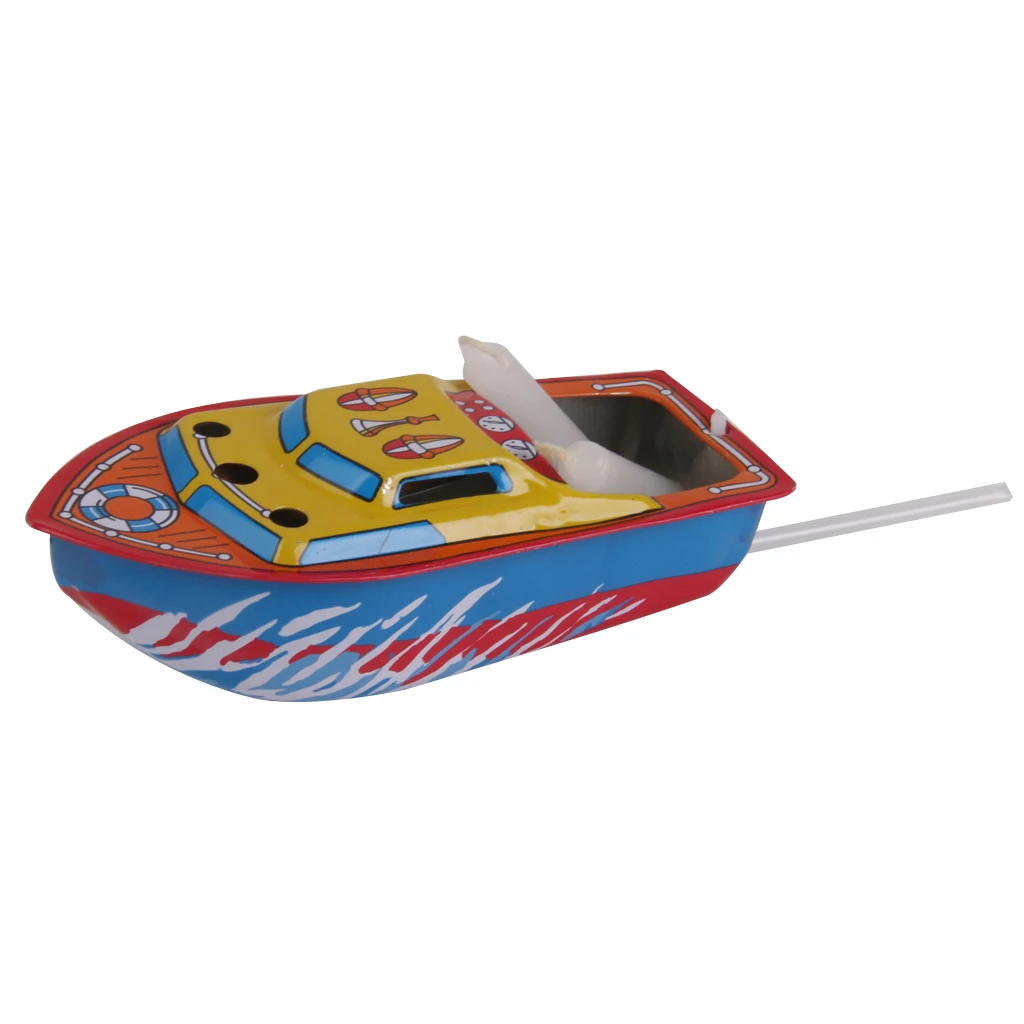 1 шт. Коллекционная свеча, Паровая лодка, оловянная игрушка в винтажном стиле, плавающая поп-лодка, водная игрушка для детей, новинка, подарок