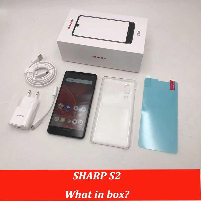  SHARP AQUOS C10 S2 SmartPhone Android 8.0 4GB+64GB 5.5'' FHD+ Snapdragon 630 Octa Core Face ID NFC 