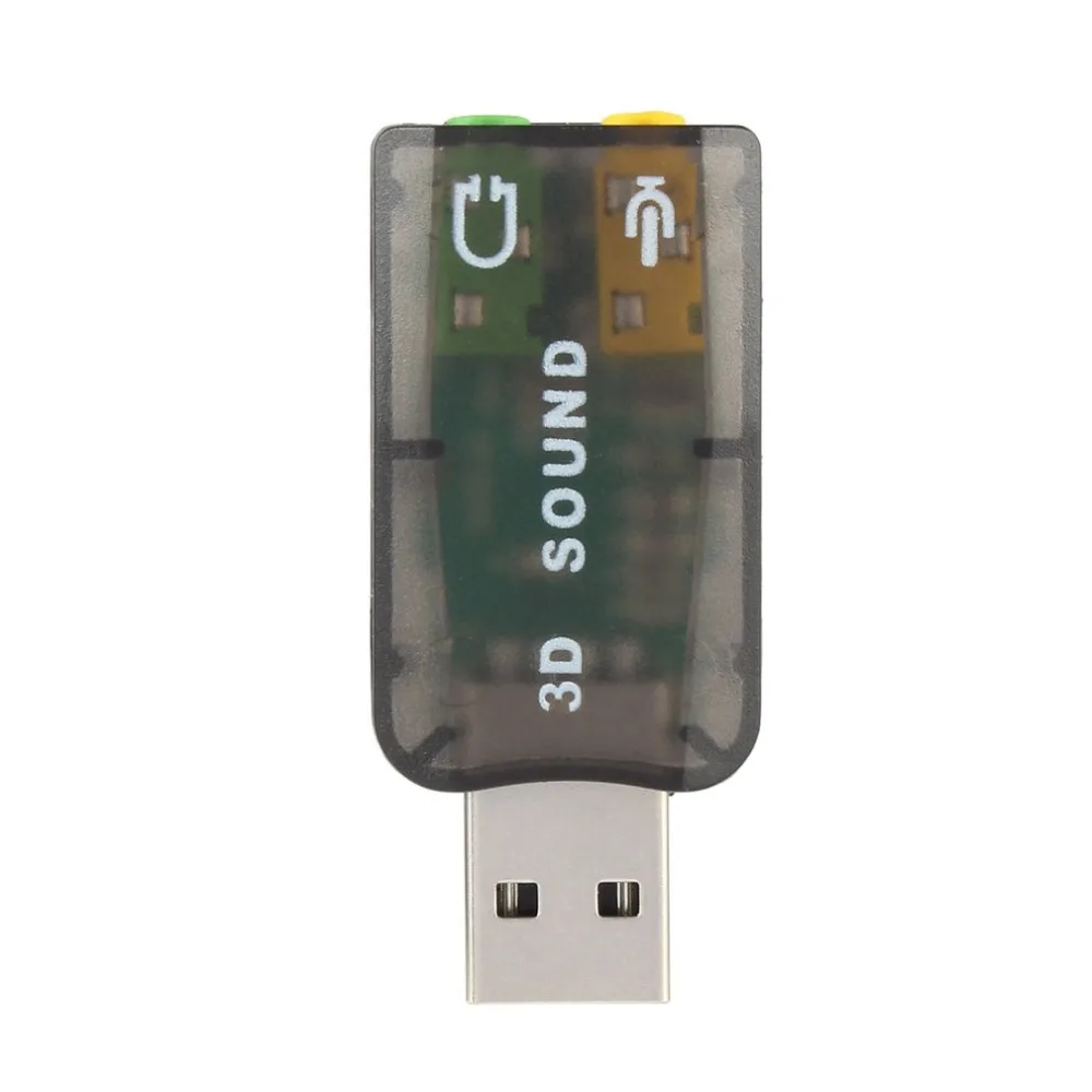 USB аудио адаптер 2 0 Звуковая карта Внешний конвертер с 3 5 мм гарнитура микрофон