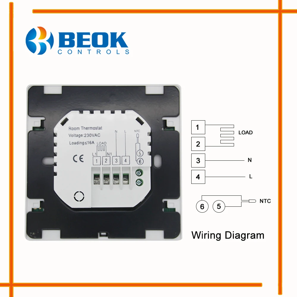 BEOK TOL63R EP с белой подсветкой Электрический нагревательный термостат для теплого