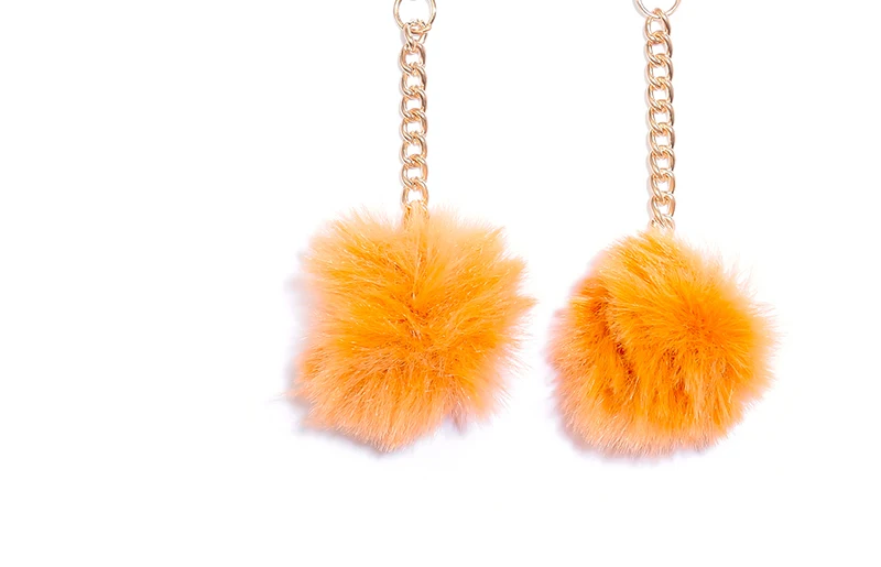 AYAYOO Korean Drop Earrings For Women Long Red 2018 Statement Handmade Pom Pom Earring Hanging Chain Earings Fashion Jewelry (5)