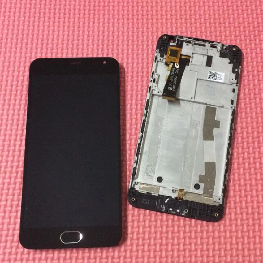 100 Tested LCD Display Touch Screen Digitizer Assembly Frame home bottom For Meizu m2 Meilan 2