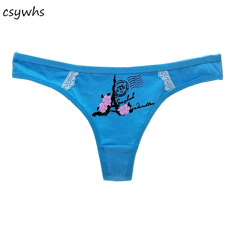 Женские хлопковые стринги CSYWHS 3 шт./лот трусики танга с низкой талией M L XL|Женские