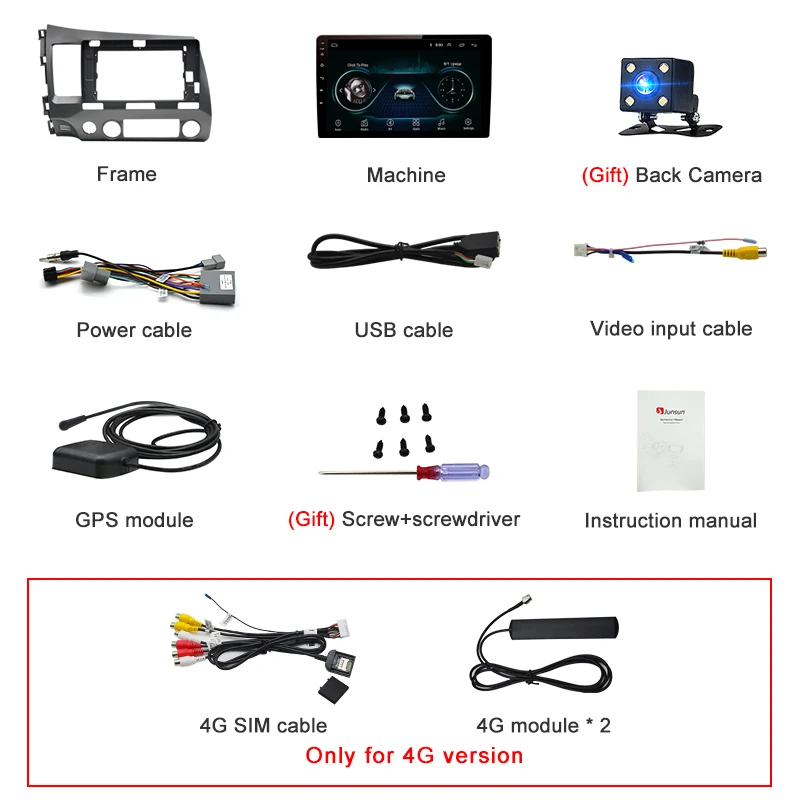 Excellent AWESAFE 2 din Android 8.1 Car Radio Multimedia video player gps navigation For Honda Civic 2006 2007 2008 209 2010 2011 dvd 5