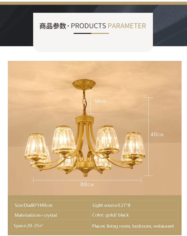 Современный хрустальные люстры Роскошный Гостиная светодиодный хрустальная люстра ресторан заподлицо Современная хрустальная люстра