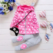 2016 Spring New Kids girls suit Korean version of casual cotton hooded jacket + pants two suits baby / newborn clothing suit