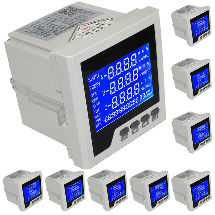  YG194E-9SY 3P Three-phase Multifunction LCD Digital Volt Amp Power Meter Energy Accumulation RS-485