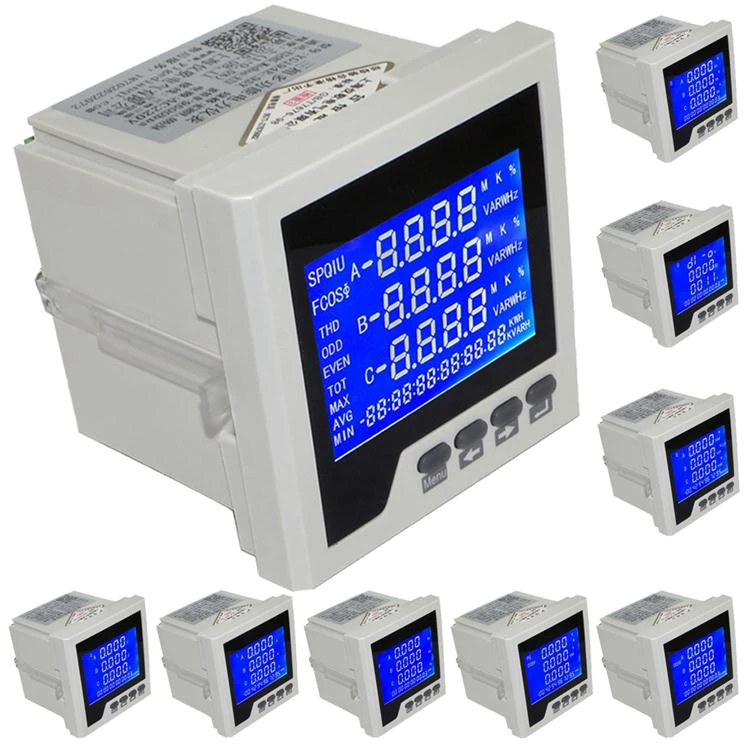 Intelligent Multifunction 3P 3-phase LCD Digital Network Power Meter