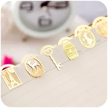 20 шт. мультфильм Животные кружева круглый позолоченный металл милые студенческие зажим для бумаги закладки для чтения подарок школьные товары для дома приз детский