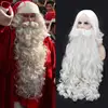 Perruque de Cosplay de noël pour adultes, perruque longue et bouclée à barbe du père noël, cheveux synthétiques blancs, Costume de Cosplay, cadeau de noël, jeu de rôle ► Photo 1/6