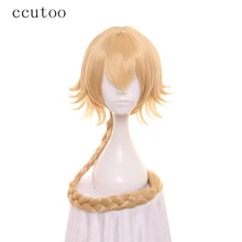 Ccutoo 100 см светильник золотой длинный синтетический волос коса Fate/apocripha линейка Жанна д 'Арк косплей парик парики для вечеринок на Хэллоуин волос