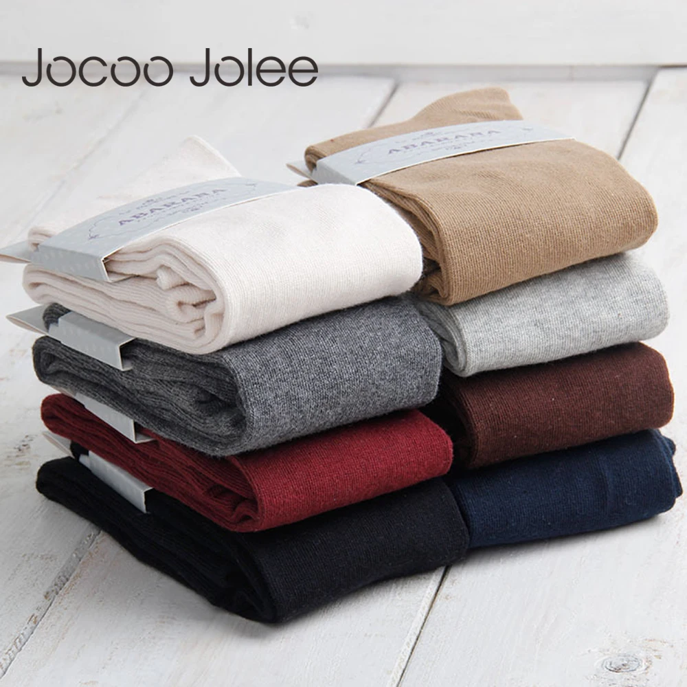 

Jocoo Jolee Women 100% Cotton Warm Leggings Casual Wear Elastic Slim Leggings Velvet Thicken Long Pants Female Spring Leg 2018