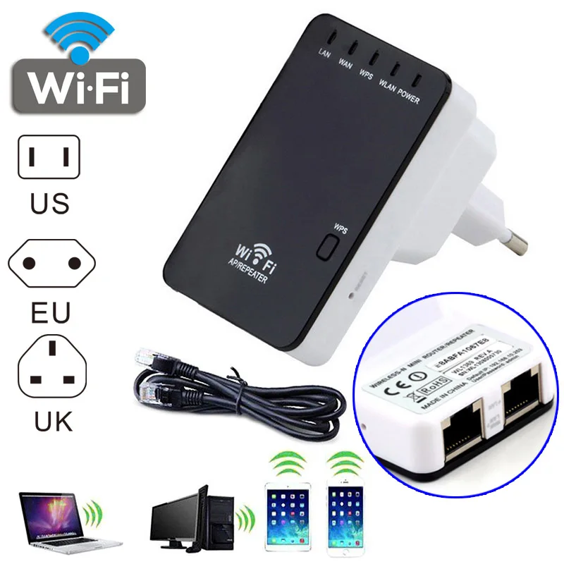 

Mini Router 5in1 Repeater Amplifier WPS Wireless 300Mbit Wifi Client Router XXM8