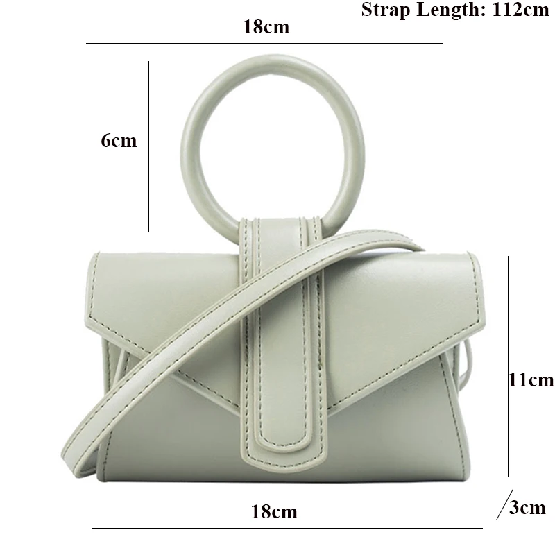 FEMALEE المرأة الأزياء الخصر حزمة مصغرة صغيرة حقيبة ساعي الفاخرة العلامة التجارية مصمم جولة مقبض Crossbody حقيبة بو الفتيات حقائب